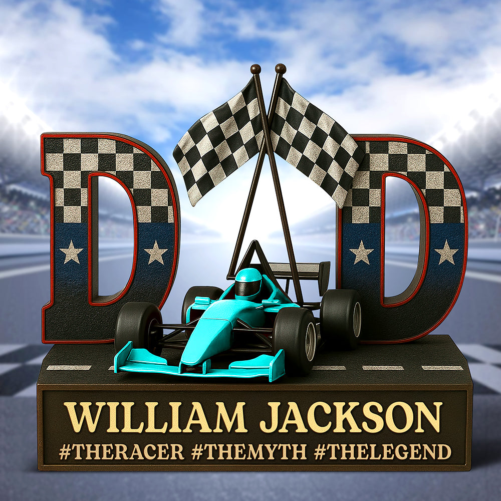 Racing Dad Acrylic Plaque - Personalized Gifts For Dad 05Qhqn090525 - Image 2