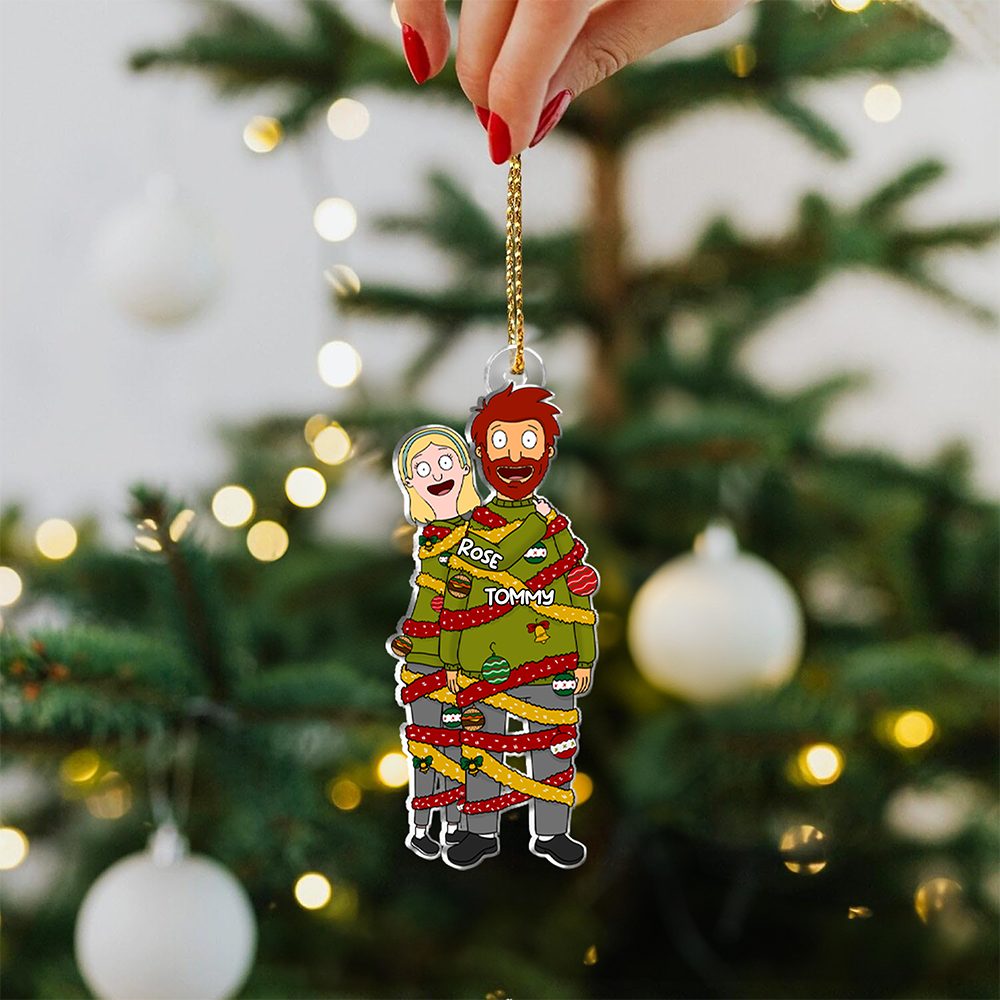 Christmas Cartoon Style Couple Keychain - Personalized Gifts For Couple 03Qhhu241224Hg - Image 7