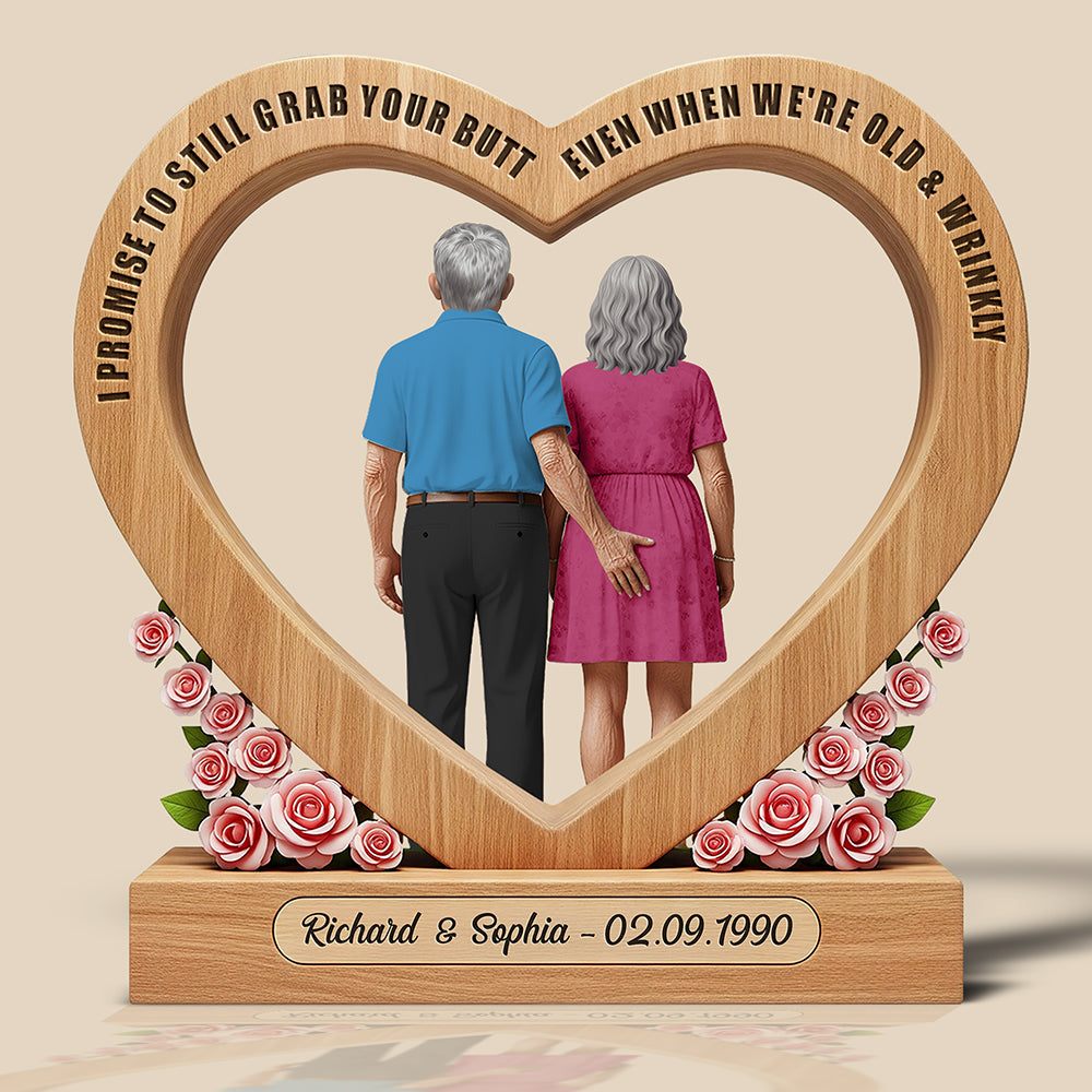 Old Couple Acrylic Plaque - Personalized Gifts For Couple 04Ohqn290525 - Image 4