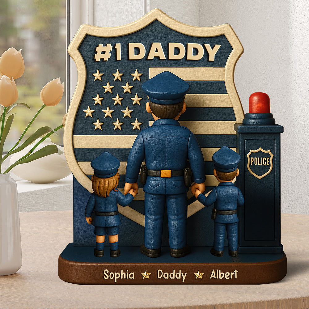 Police Dad Plaque - Personalized Christmas Gifts For Dad 03Toqn060525 - Image 4