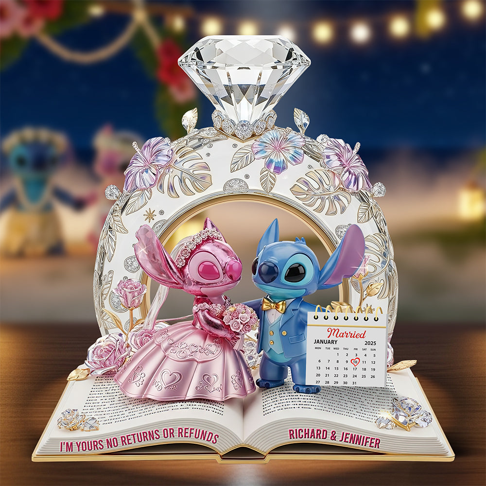 Romantic Aliens Acrylic Plaque - Personalized Anniversary Gifts For Couple 04Tgqn230625 - Image 3