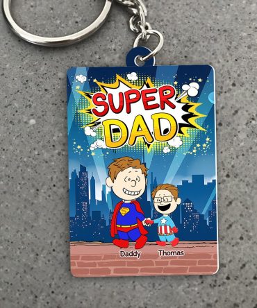 Personalized Gifts For Dad Keychain 04Topu200325Pa Super Dad