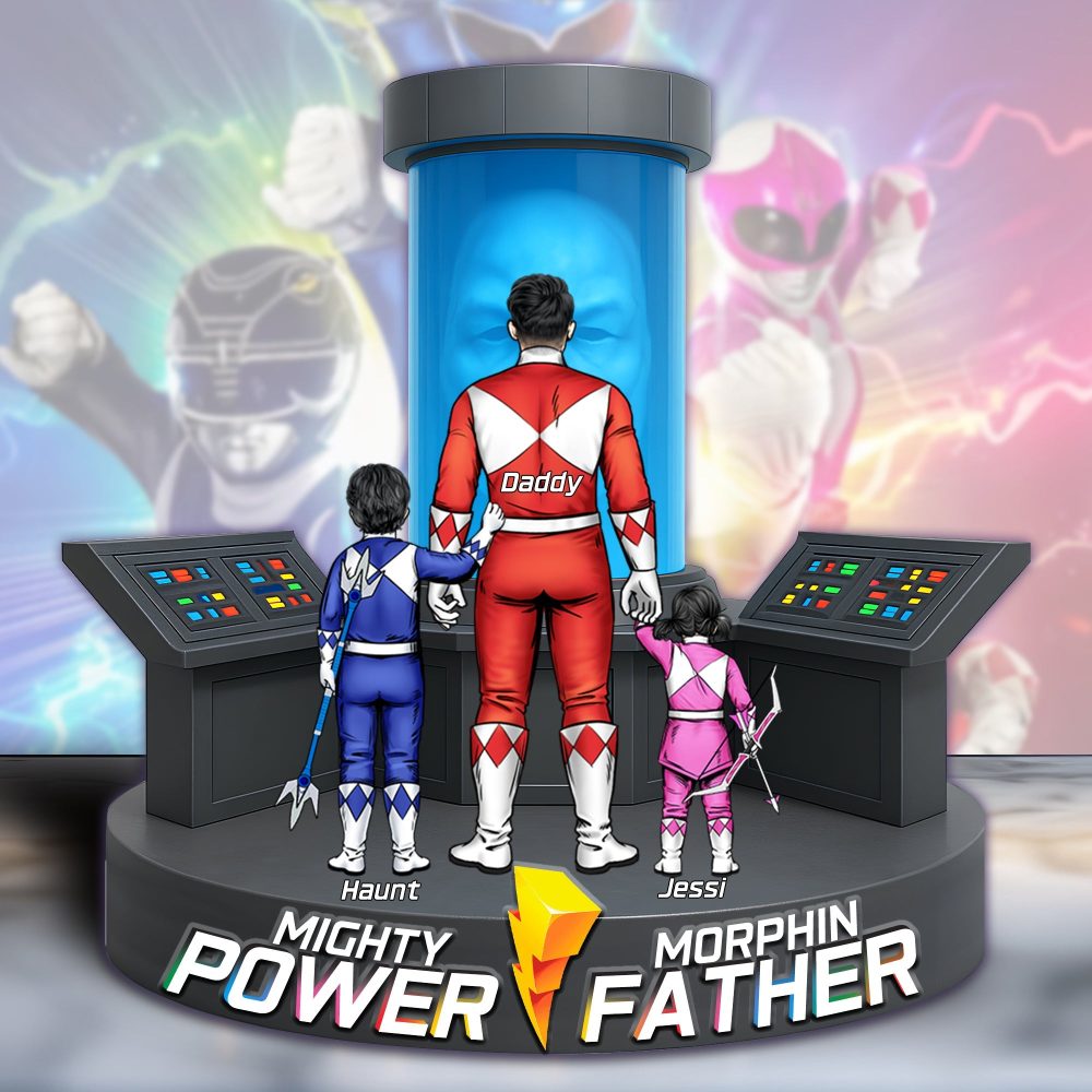 Power Dad Plaque - Personalized Gift For Dad 012Ohlu180425Hh