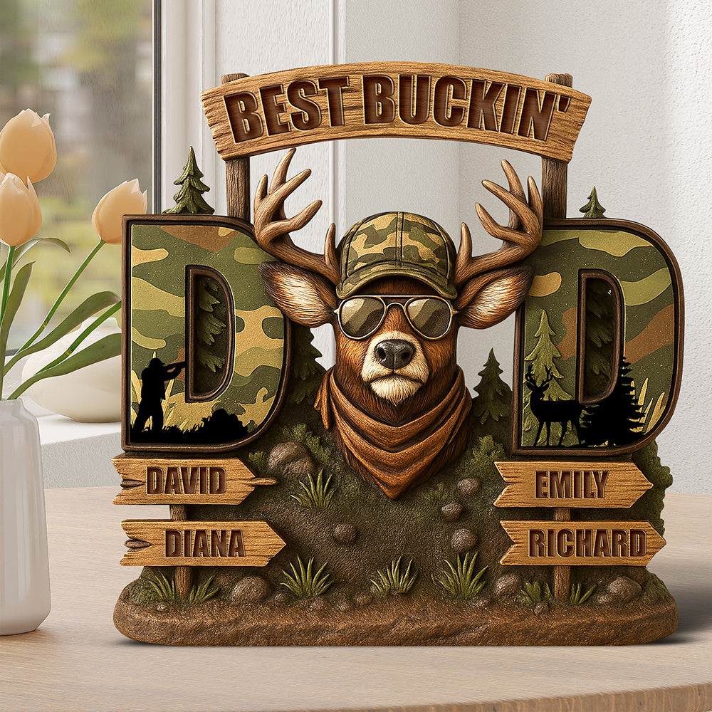 Deer Dad Acrylic Plaque - Personalized Gifts For Dad 01Xqqn300425 - Image 4