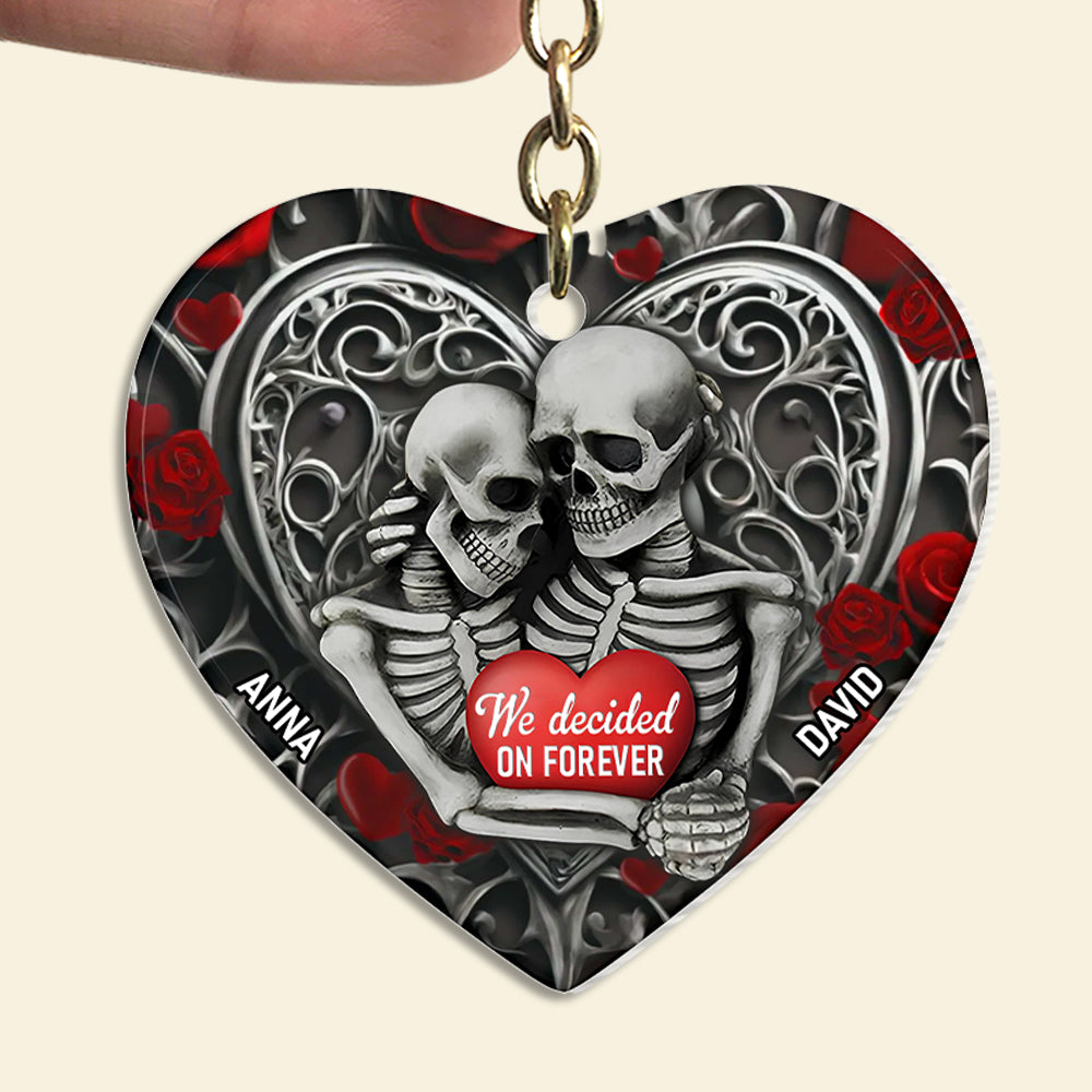 Personalized Gifts For Couple Keychain 02Ohtn251224 We Decided On Forever - Image 4