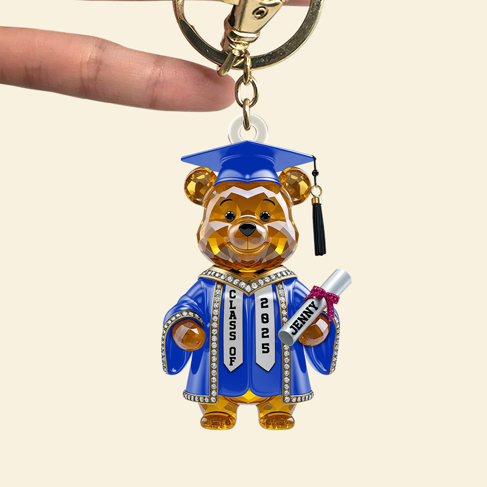 Bear Acrylic Keychain Personalized Gifts For Graduate Student 01Natn230425 - Image 4