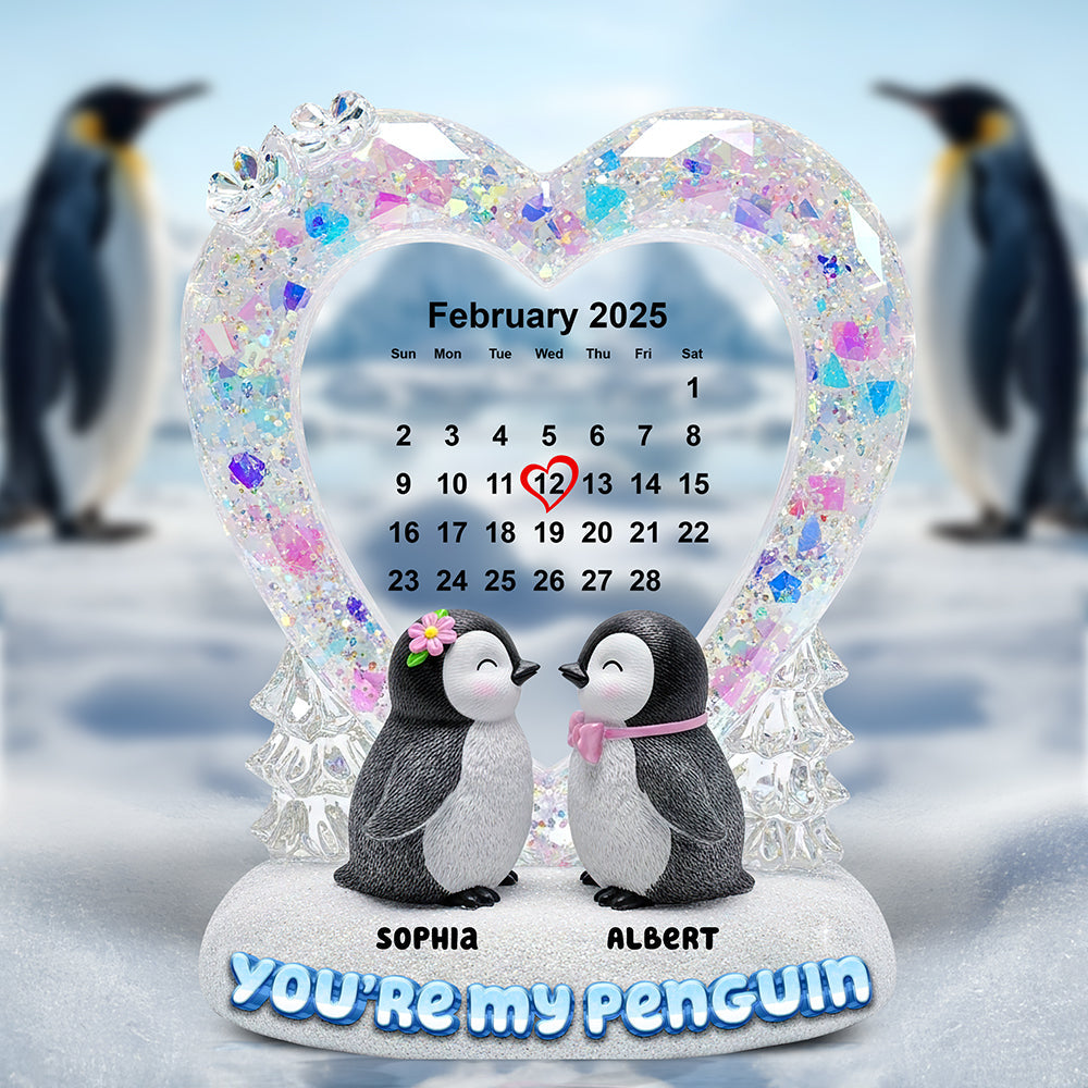 Penguin Couple Acrylic Plaque - Personalized Gifts For Couple 03Toqn210625 - Image 4