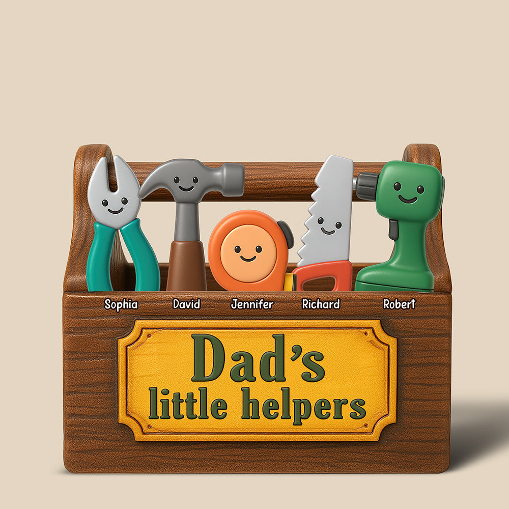 Daddy'S Little Helpers Acrylic Plaque - Personalized Gifts For Father 01Naqn020525 - Image 4