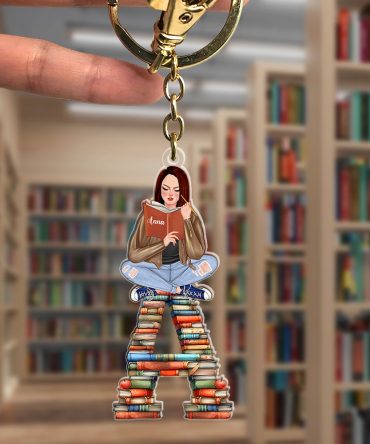 Personalized Gift For Book Lovers Keychain Alphabet Letter 03Ohqn041224Tm