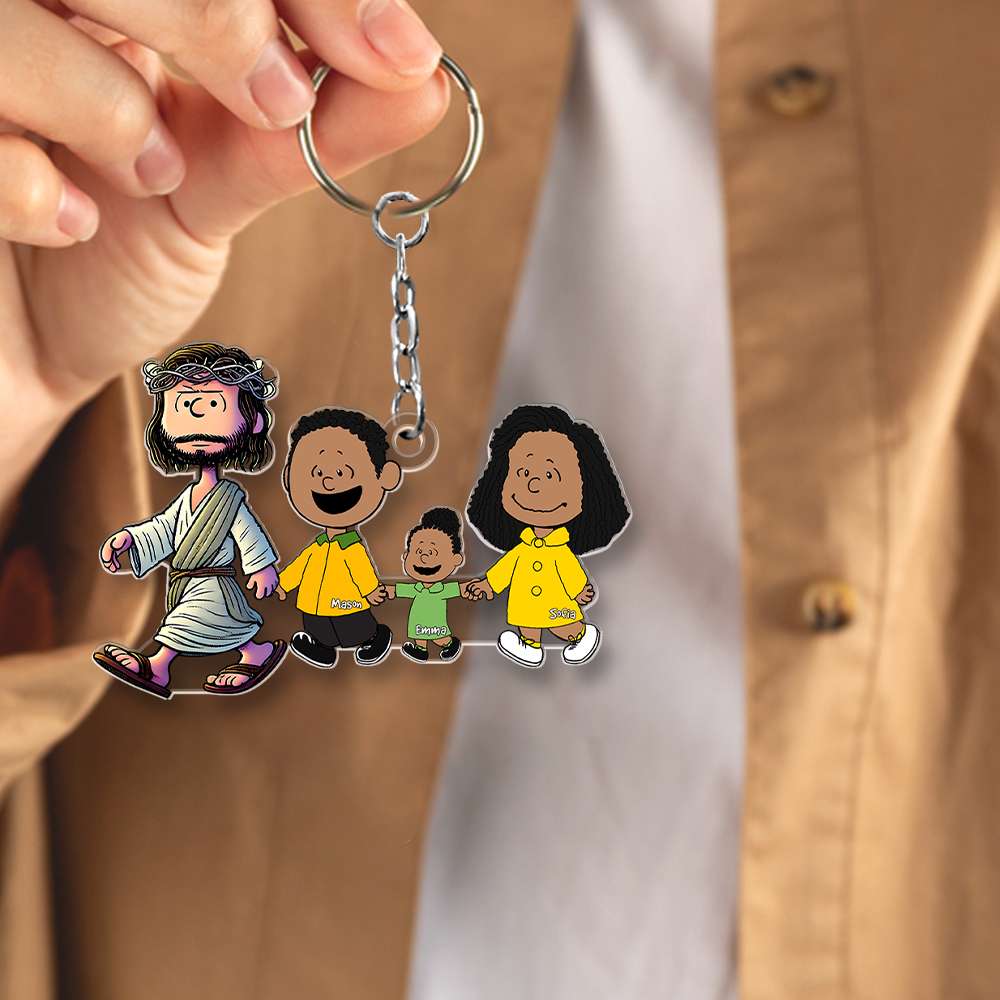 Personalized Gifts For Christian Family Keychain Jesus Family 01Ohmh080125Da - Image 4