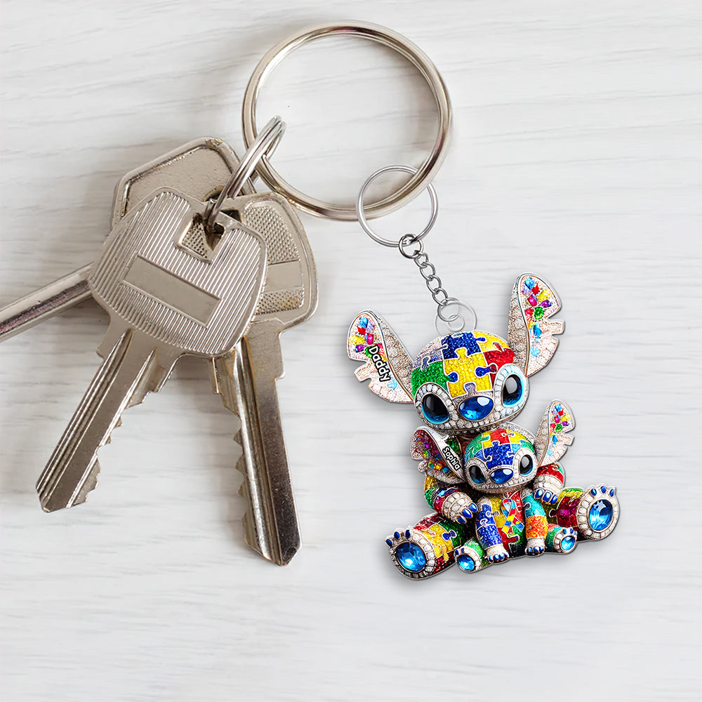 Autism Dad Keychain - Personalized Gifts For Dad 04Tgqn140525 - Image 4