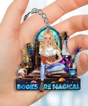 Personalized Gifts For Book Lover Keychain Reading Book Magical 01Xqdt060125Tm