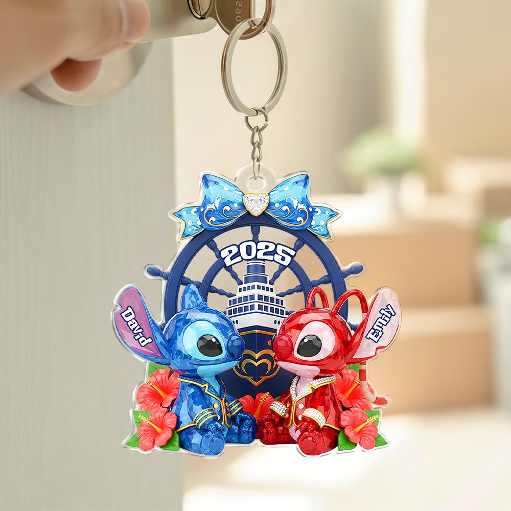 Cruise Ship Couple Acrylic Keychain - Personalized Gifts For Couples 07Napu280525 - Image 2