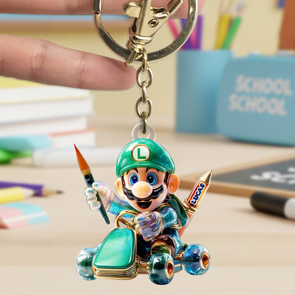 Personalized Gifts For Car Game Fans Keychain, Back To School 05Tgpu170625 - Image 4