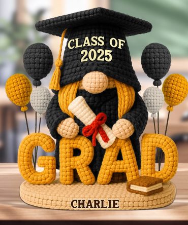 Gnome Graduation Plaque - Personalized Gifts For Graduates 02Napu140525