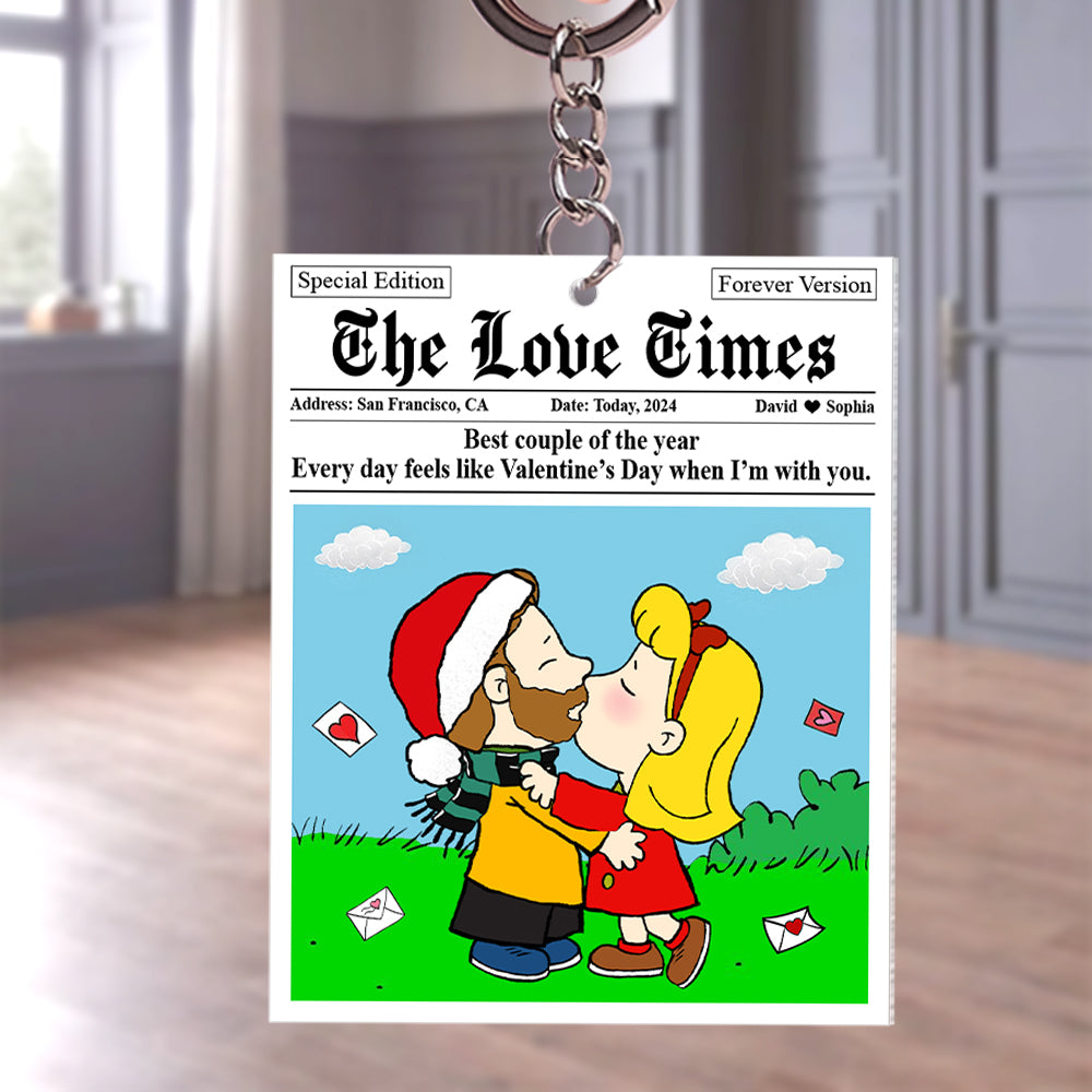 Personalized Gifts For Couple Keychain The Love Times 03Katn271124Hg - Image 3