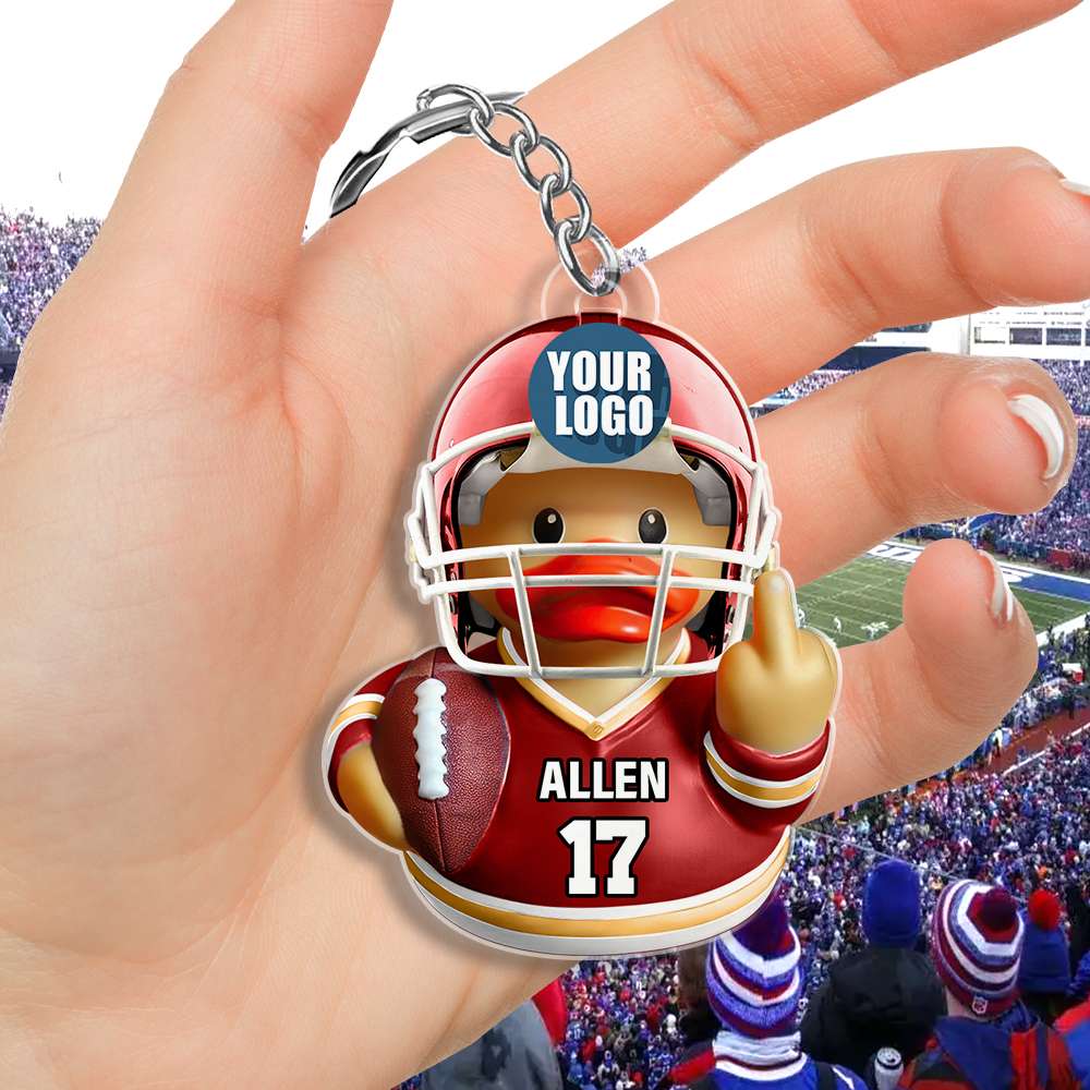 Personalized Gifts For Football Lover Keychain Rubber Duck Football Fans 05Hudt101224 - Image 4