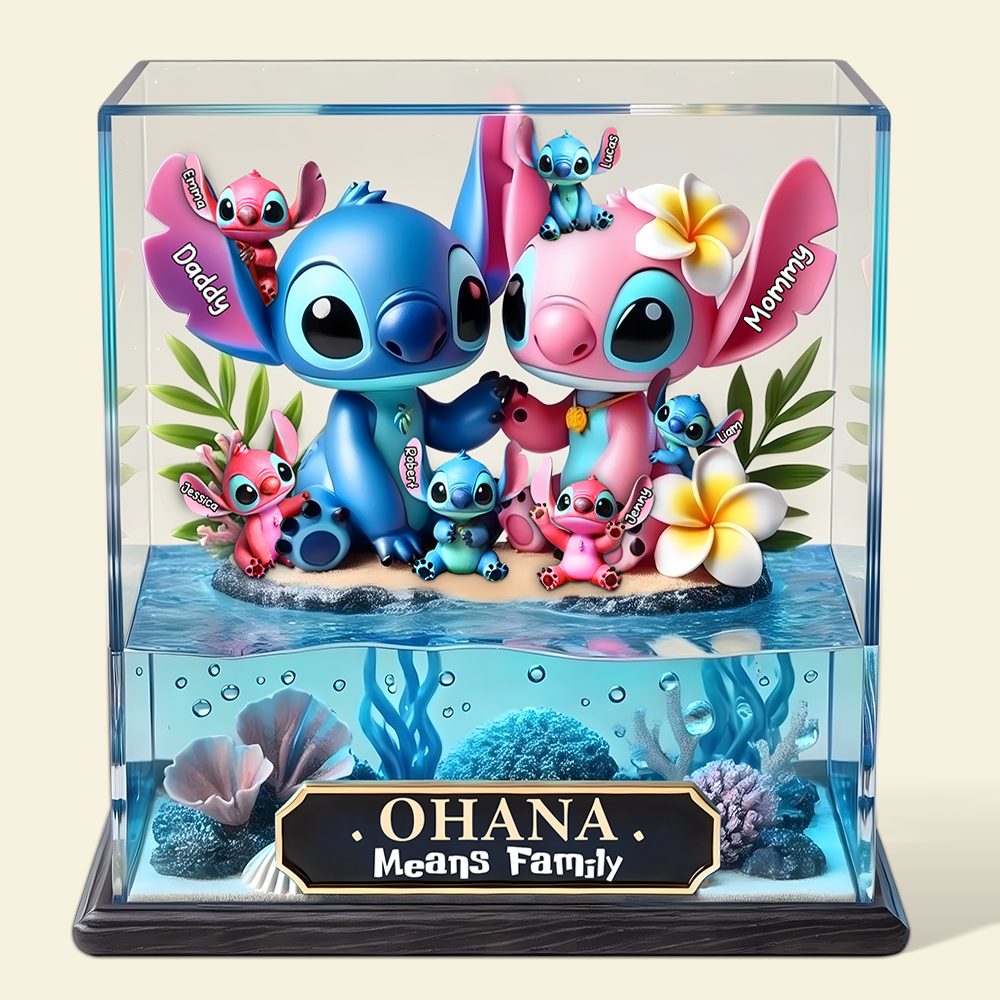 Blue Aliens Family Acrylic Plaque - Personalized Gift For Family 01Tgpu190525 - Image 6