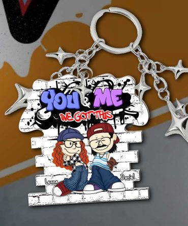 Personalized Gift For Couples Keychain Y2K Cartoon Couple 05Kalu271224Hg