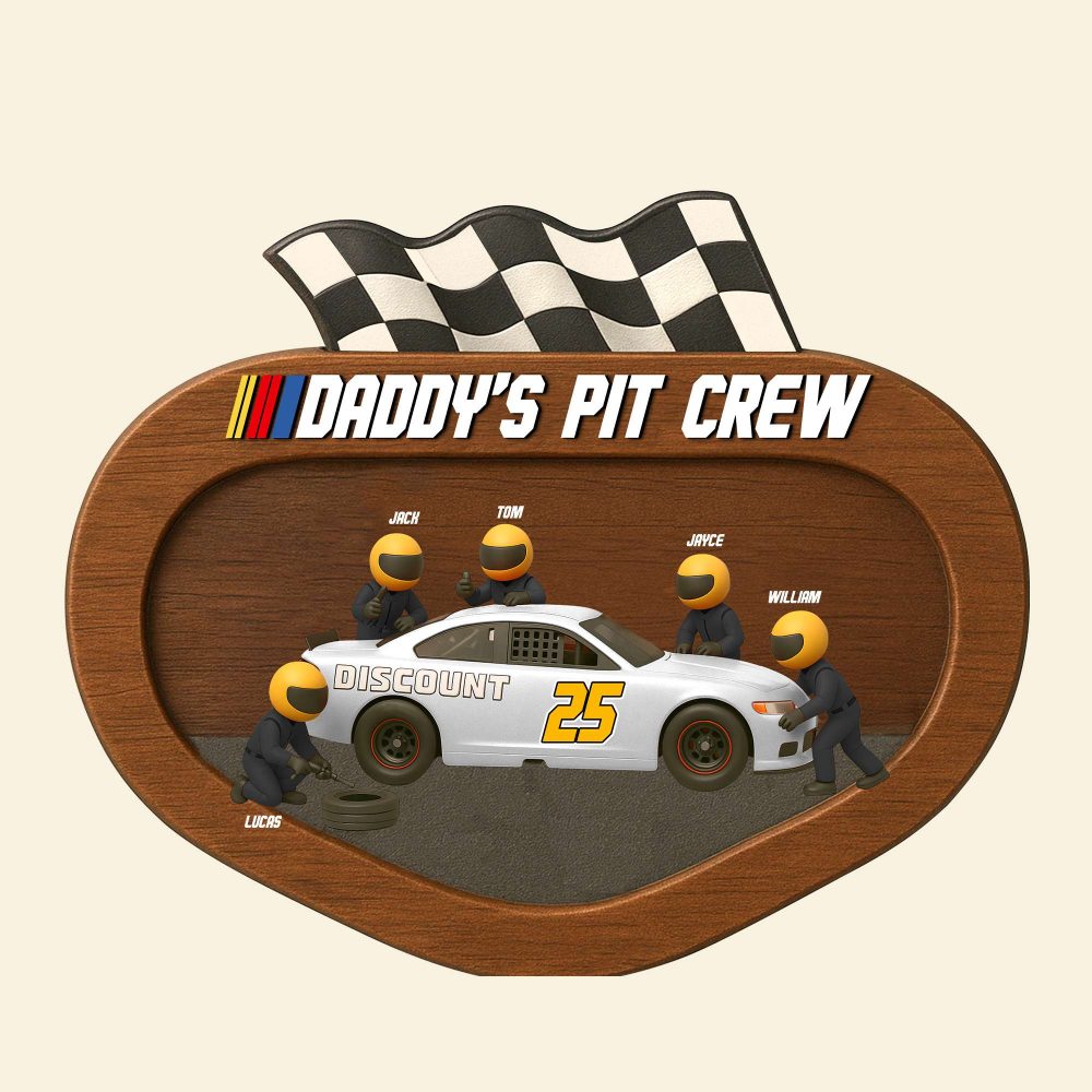 Dad’S Racing Pit Team Acrylic Plaque - Personalized Gifts For Father 03Ohtn060525 - Image 4
