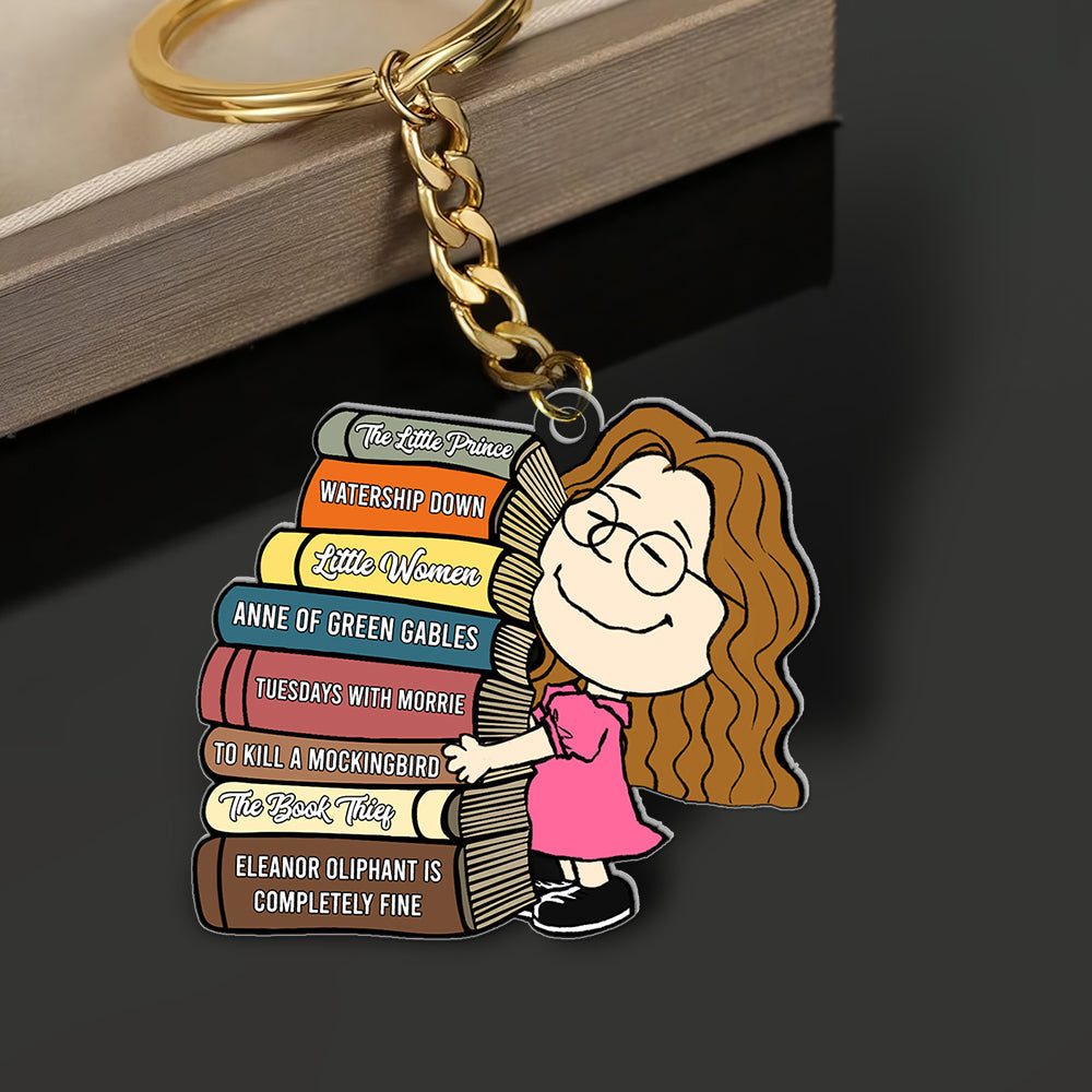 Personalized Gifts For Book Lovers Keychain, Custom Favorite Book Title 02Qhqn090125Hg