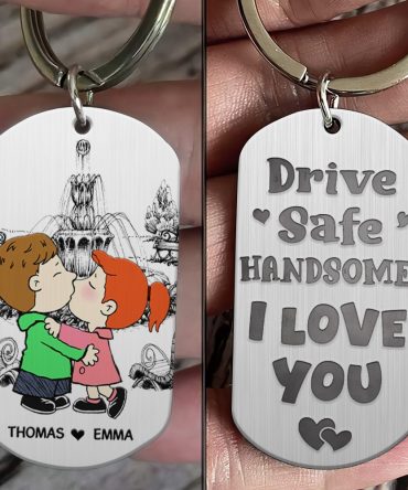 Handsome Husband Keychain - Personalized Gifts For Boyfriend - Hugging Couple