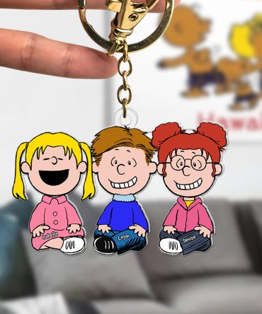 Cute Kids Keychain - Personalized Gifts For Grandma, Mom, Dad, Grandpa