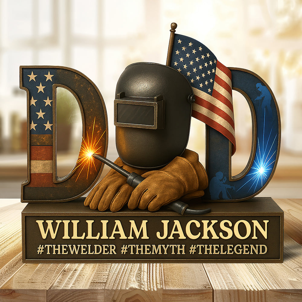 American Welder Acrylic Plaque - Personalized Gifts For Dad 05Qhqn130525 - Image 3