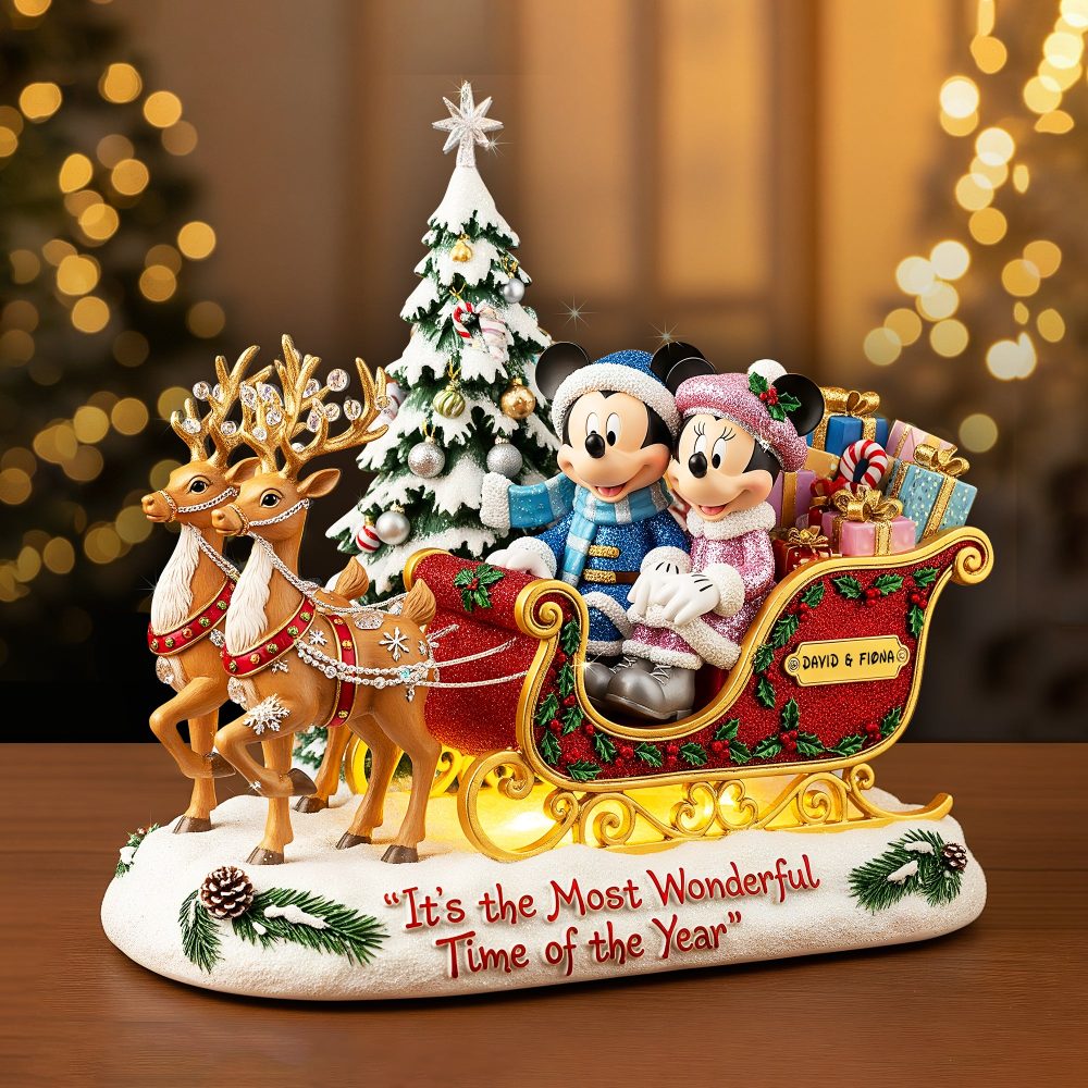 Couple Reindeer Sleigh Acrylic Plaque - Personalized Gifts For Couple Christmas Plaque 08Pglu281025 - Image 4