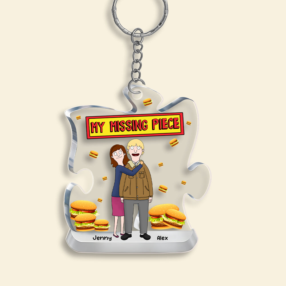 Personalized Gifts For Couple Keychain My Missing Piece 03Ohmh140225Hg - Image 4
