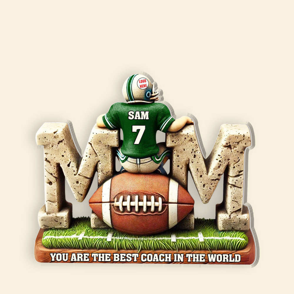American Football Mom Plaque - Personalized Gifts For Mother 02Tgmh220325 - Image 4