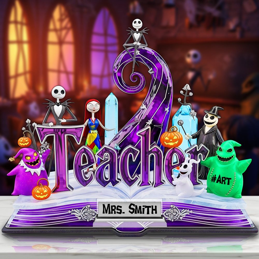 Horror Teacher Plaque - Personalized Gifts For Teacher 04Tglu170625 - Image 4