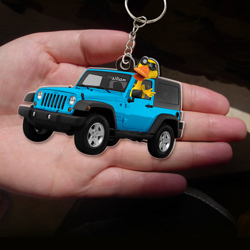 Personalized Gifts For Off-Road Lovers Keychain, Happy Ducks 03Qhqn281224 - Image 2