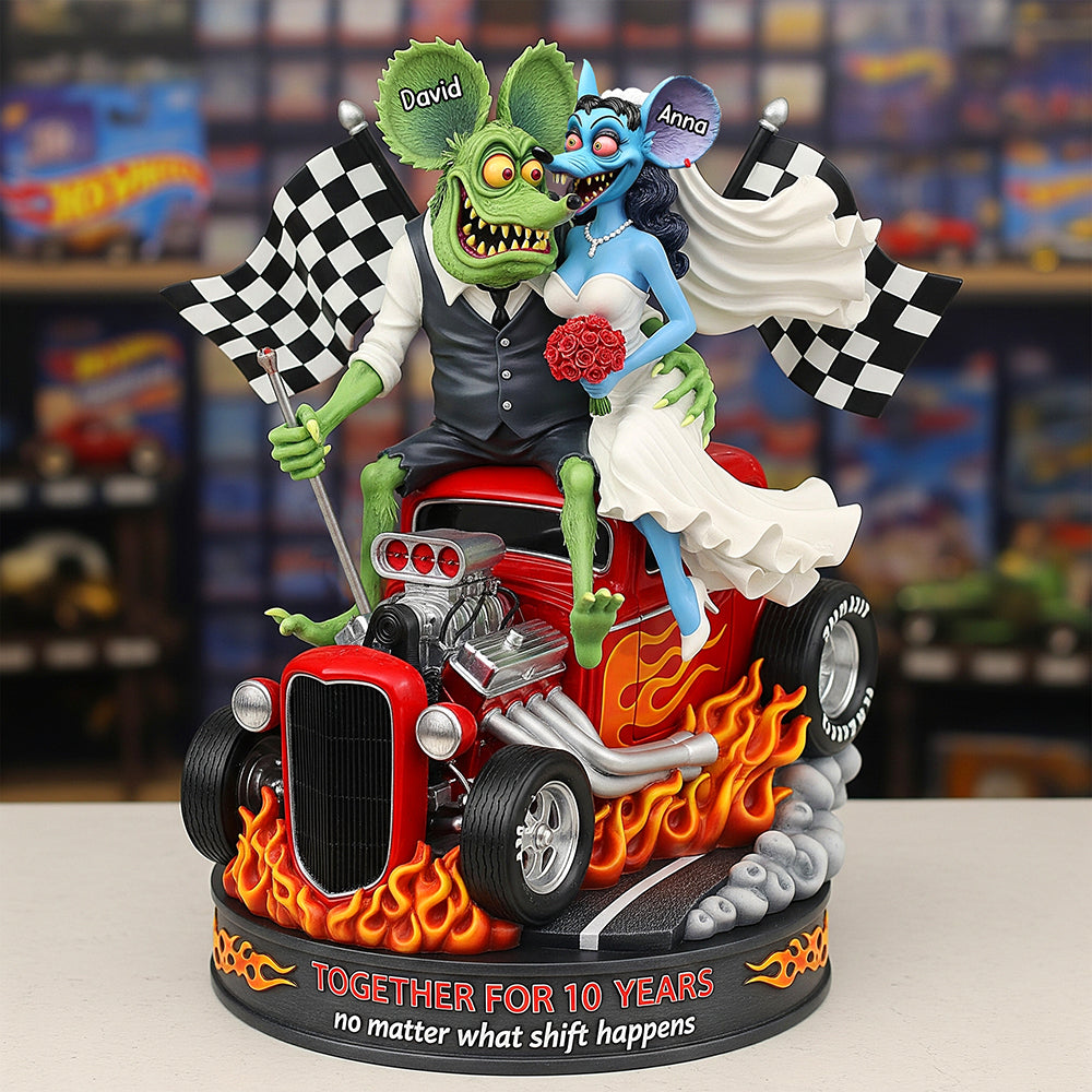Anniversary On Hot Car Plaque - Personalized Gifts For Couple 05Qhqn280625