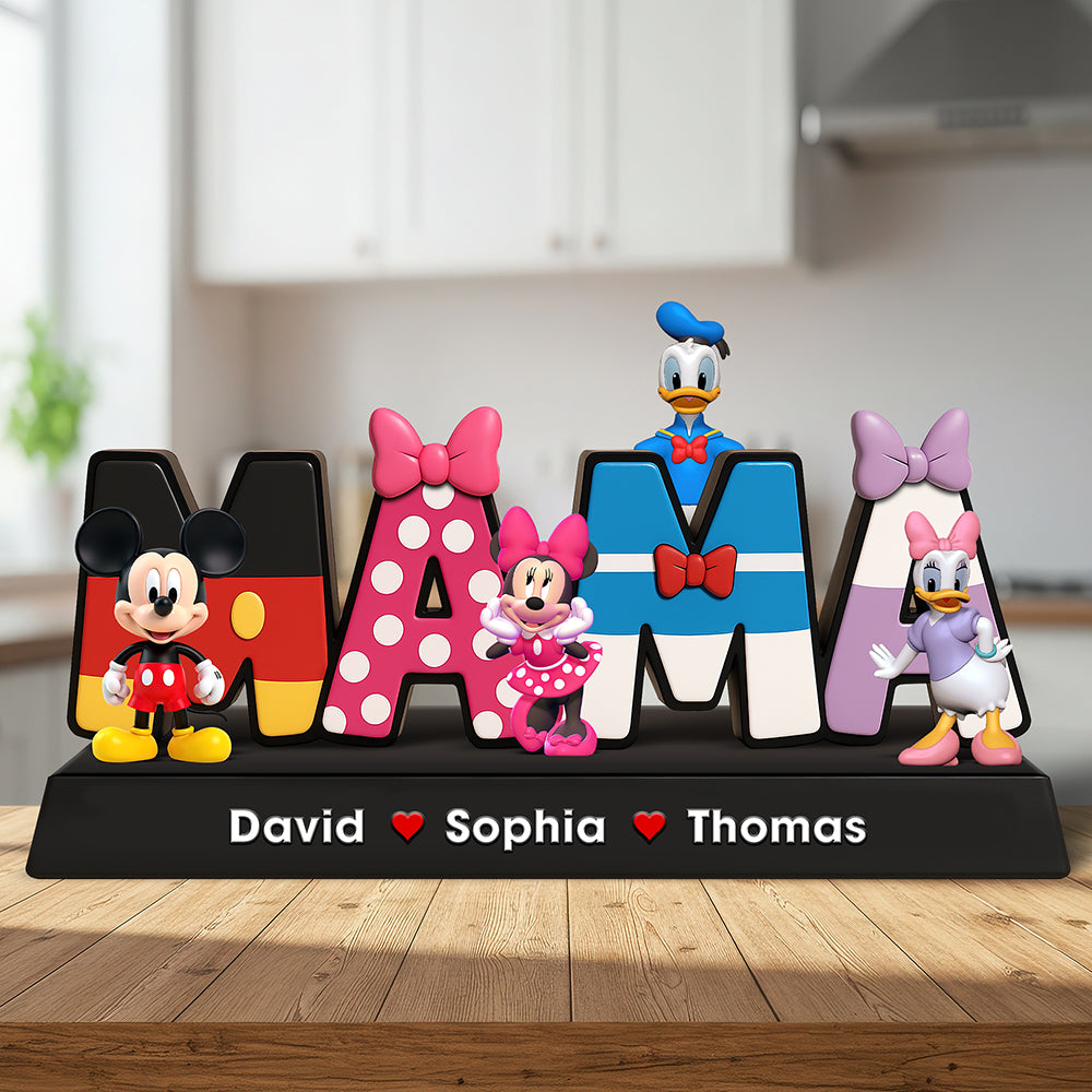 Personalized Gifts For Mom Acrylic Plaque, Mama Cartoon 01Naqn100425 - Image 4