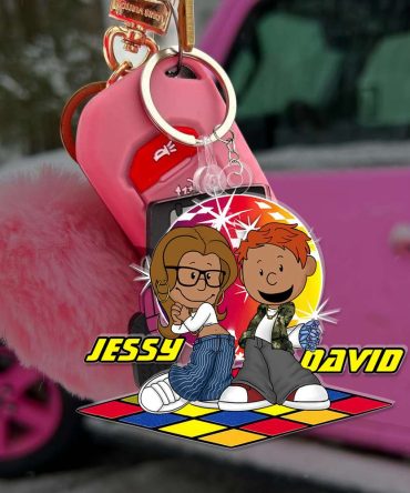 Personalized Gifts For Couple Acrylic Keychain Y2K Style Disco 01Xqlu100125Hg