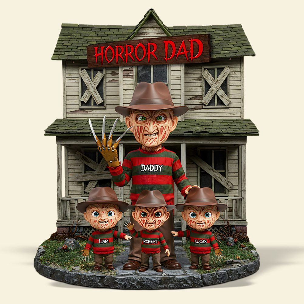 Horror Dad Plaque - Personalized Gifts For Dad 02Qhpu050525 - Image 4