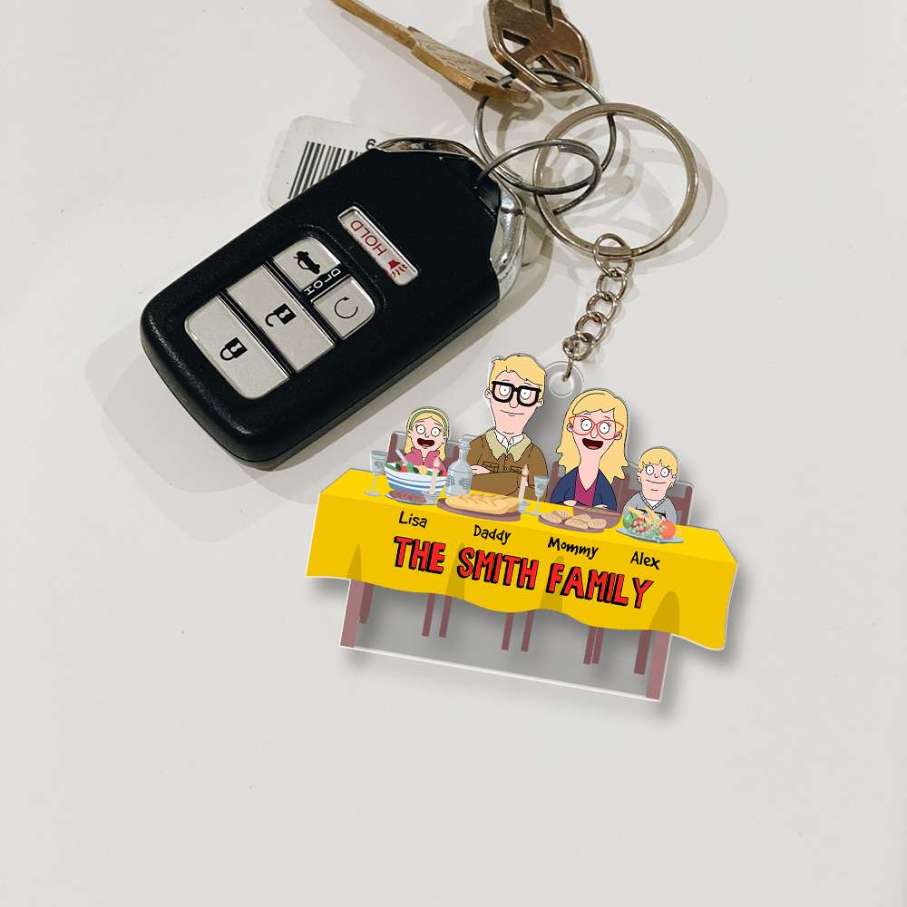 Personalized Gifts For Family Keychain Family Meal 04Ohmh261224Hg - Image 4