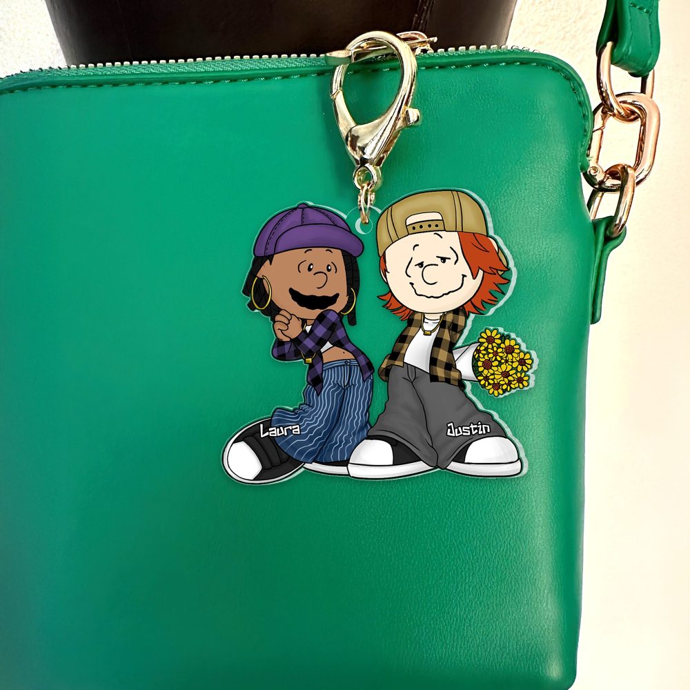 Personalized Gifts For Couple Keychain, Gangsta Love 03Qhpu030125Hg - Image 12