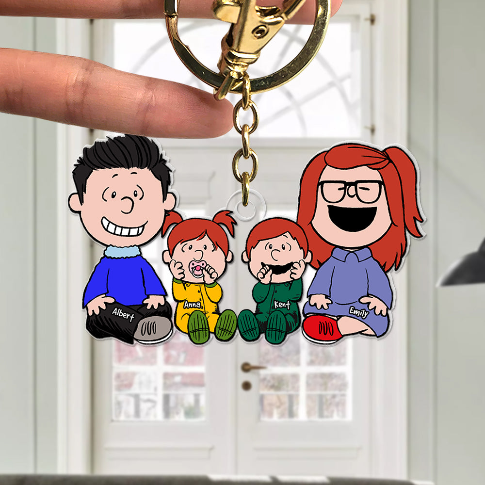 Personalized Gifts For Family Keychain 04Acqn241224 - Image 3