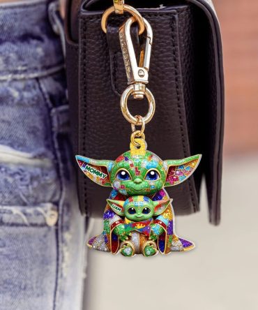 Personalized Gifts For Autism Awareness Mom Keychain Galaxy Character