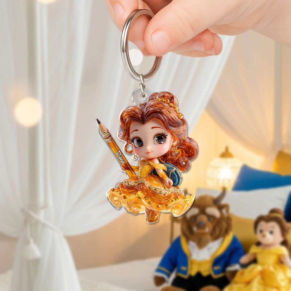 Lovely Princess Acrylic Keychain - Personalized Back To School Gifts For Kid 04Tglu260625 - Image 4