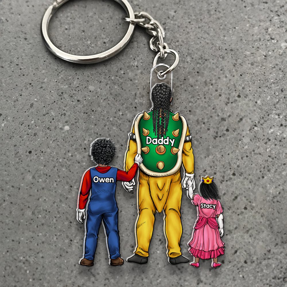 Gamer Dad Keychain Personalized Gifts For Dad 05Qhhu160525Pa - Image 4