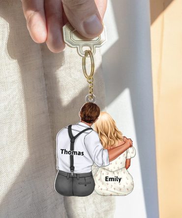 Personalized Gifts For Couple Keychain Hugging Couple 07Qhhu150125Tm
