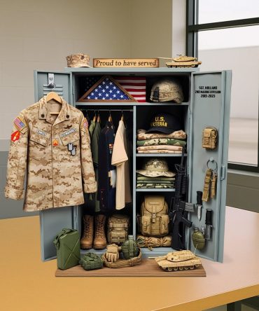 Christmas Military Locker Plaque – Personalized Gifts For Veterans 01Qhtn090625