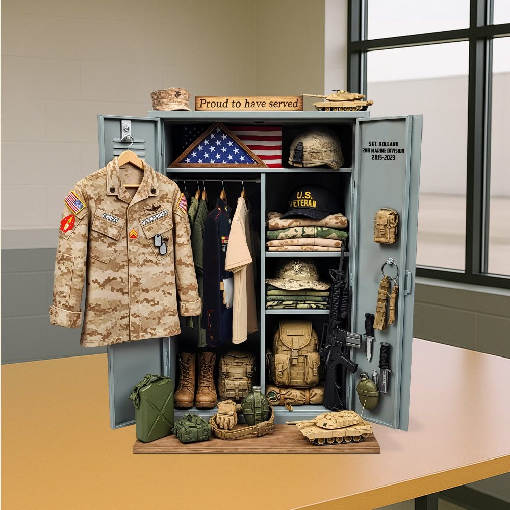 Christmas Military Locker Plaque – Personalized Gifts For Veterans 01Qhtn090625