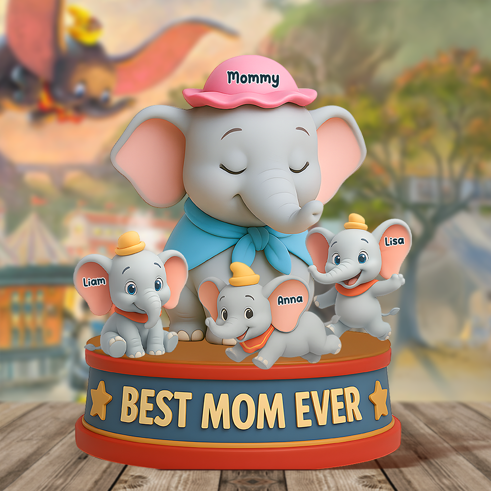 Personalized Gifts For Elephant Mom Acrylic Plaque, Happy Mom 01Napu140425 - Image 5