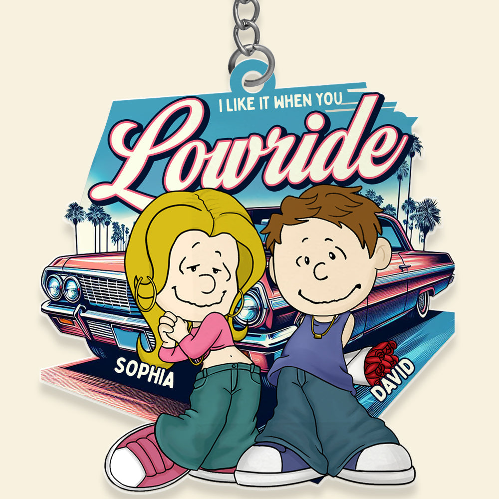 Personalized Gifts For Couple Keychain, Love Lowrider Car 01Qhdt040125Hg - Image 5
