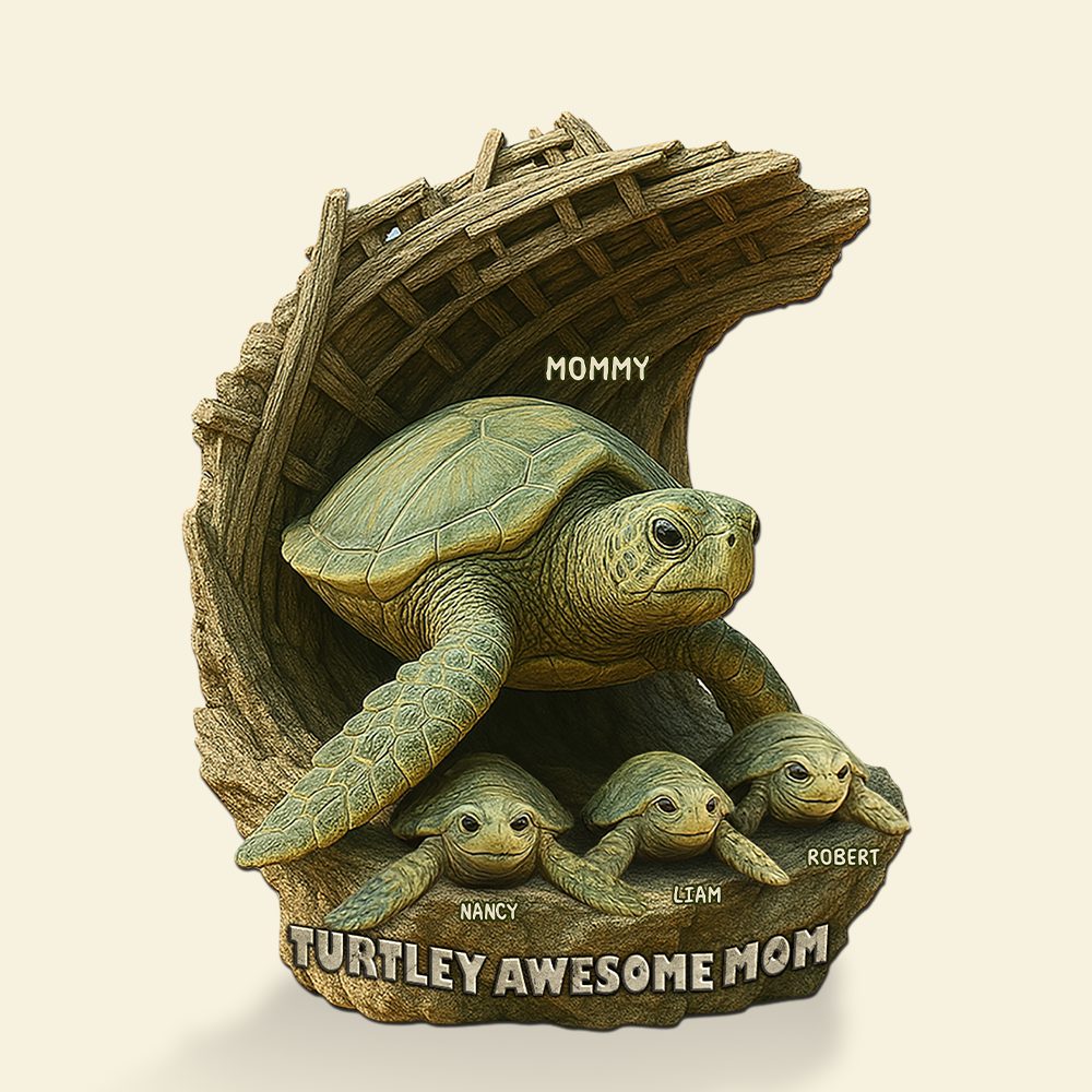 Personalized Gifts For Mom Acrylic Plaque, Turtley Awesome Mother 03Tgpu050425 - Image 5