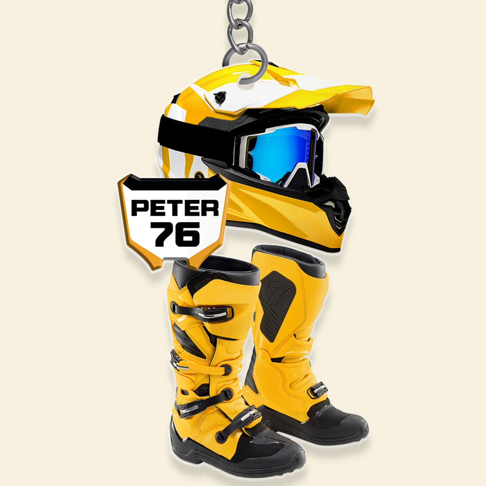 Personalized Gifts For Motocross Lovers Keychain 03Hudt231224 - Image 3